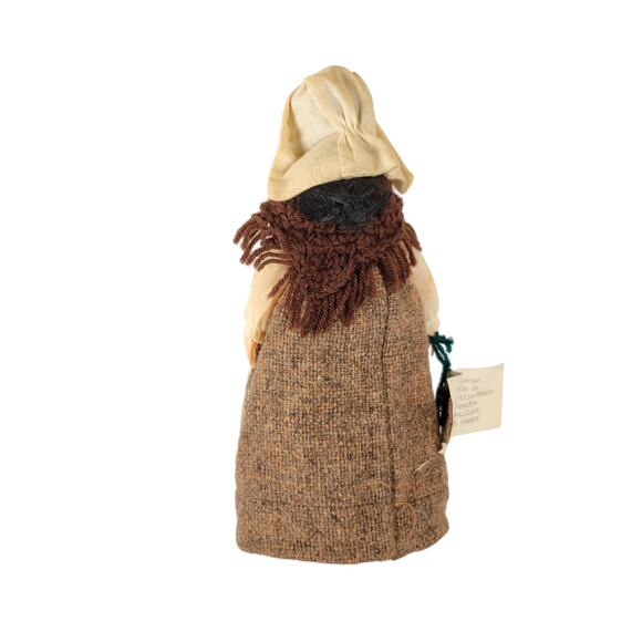 Handmade Quebec Doll Nouvelle-France Era Farm Woman 6" Cloth Base Vintage - Picture 6 of 16